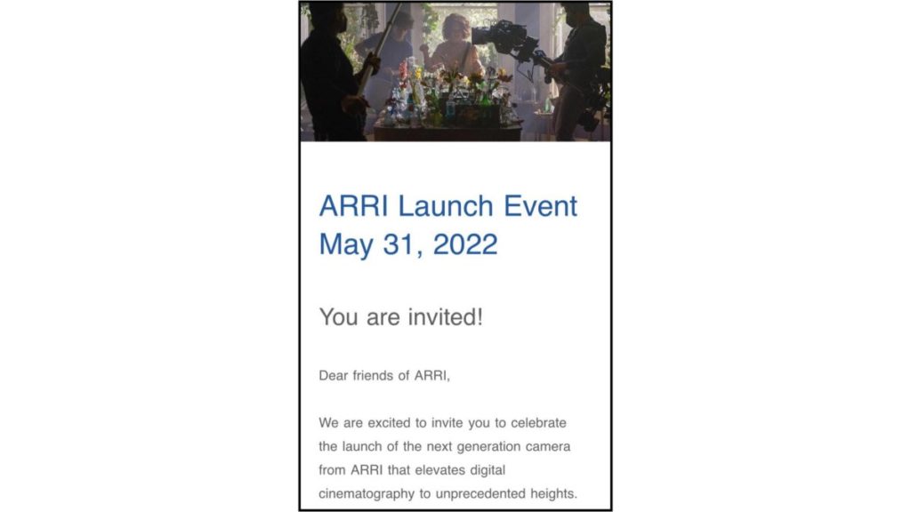 Камера ARRI 4K Super 35 будет представлена в следующем месяце